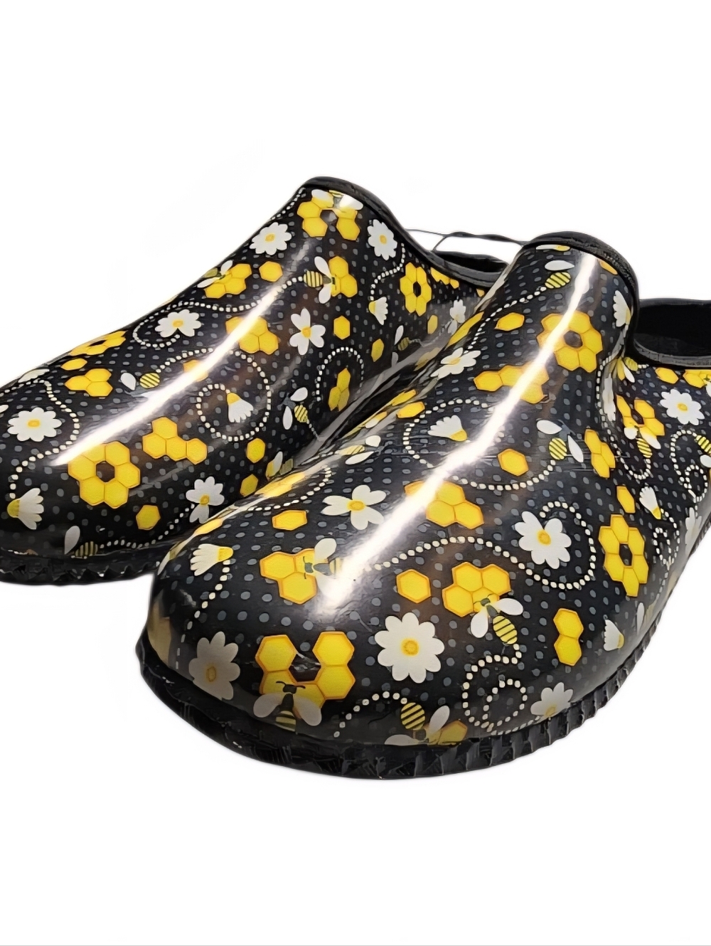 Womens  Western Chief Women's Garden Clog in Bees Print Waterproof Shoes - Picture 4 of 11
